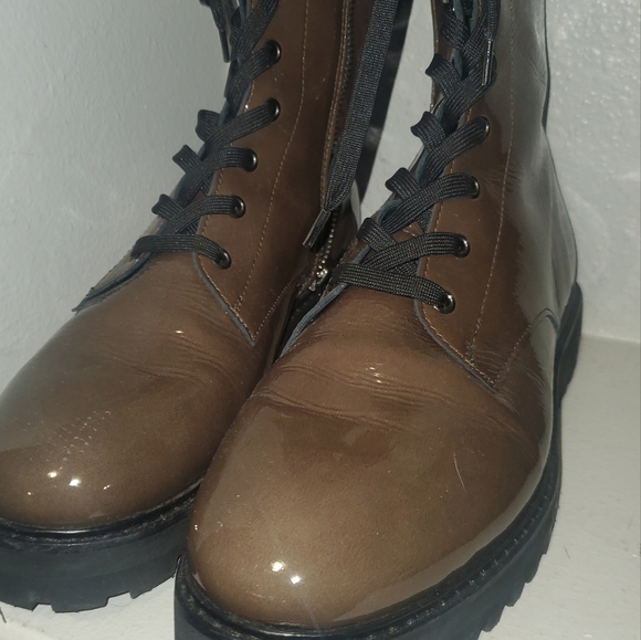 Thursday Boot Co. Olive Combat Boot in Patent Leather 10 S212 - Picture 3 of 8